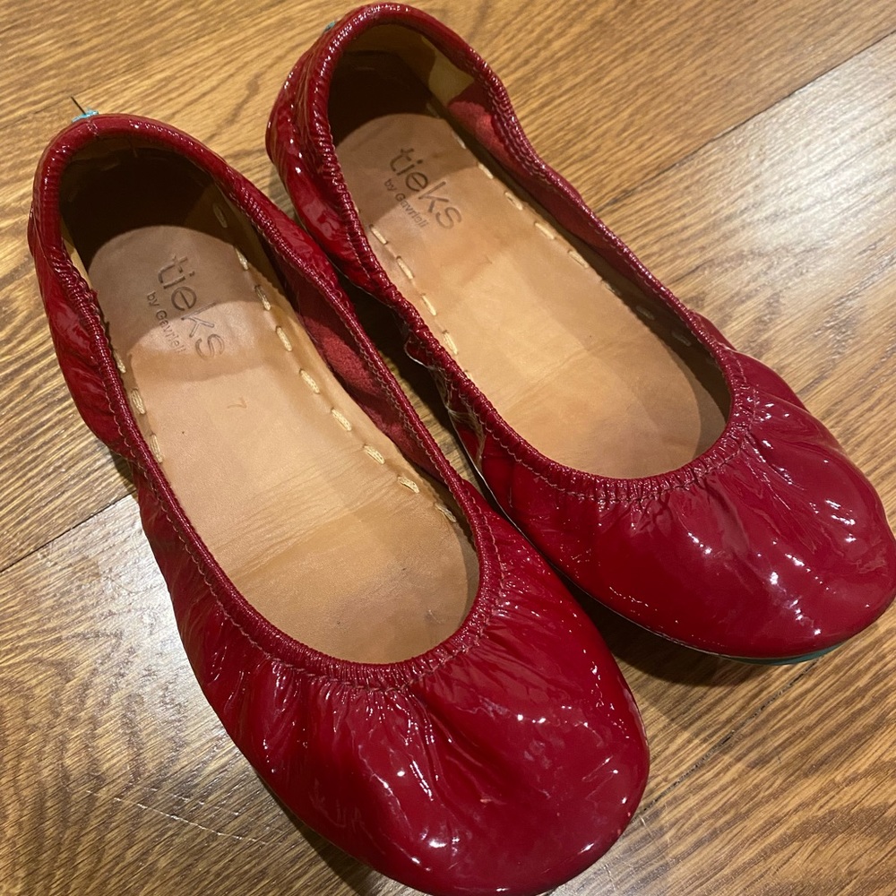 Tieks Ruby Red, Patent Italian Leather, Ballet Flats